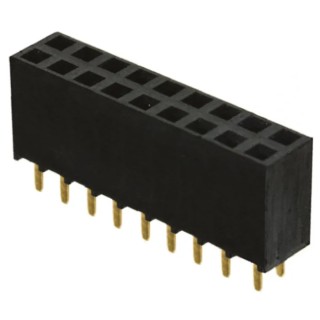 Samtec SSW Series Straight Through Hole PCB Socket 18-Contact 2 Row 2.54 mm Pitch Solder SSW-109-01-G-D