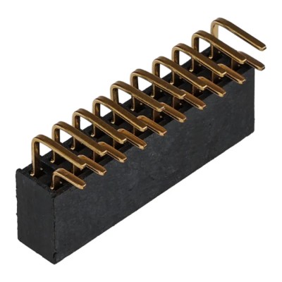 Wurth Elektronik SSW Series Right Angle Through Hole Board-to-Board PCB Socket 10 Contacts 2 Row 2.54 mm SSW-110-02-G-D-RA