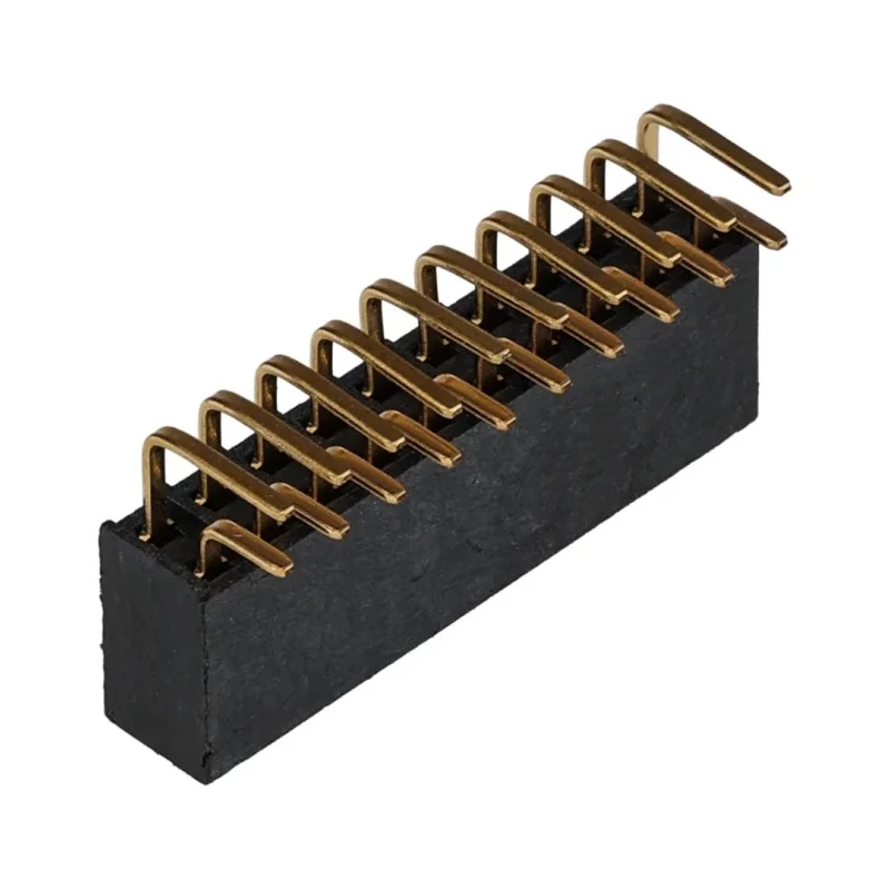 Wurth Elektronik SSW Series Right Angle Through Hole Board-to-Board PCB Socket 10 Contacts 2 Row 2.54 mm SSW-110-02-G-D-RA