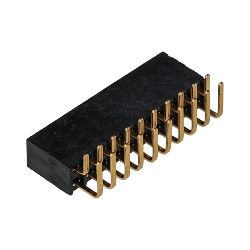 Wurth Elektronik SSW Series Right Angle Through Hole Board-to-Board PCB Socket 10 Contacts 2 Row 2.54 mm SSW-110-02-G-D-RA