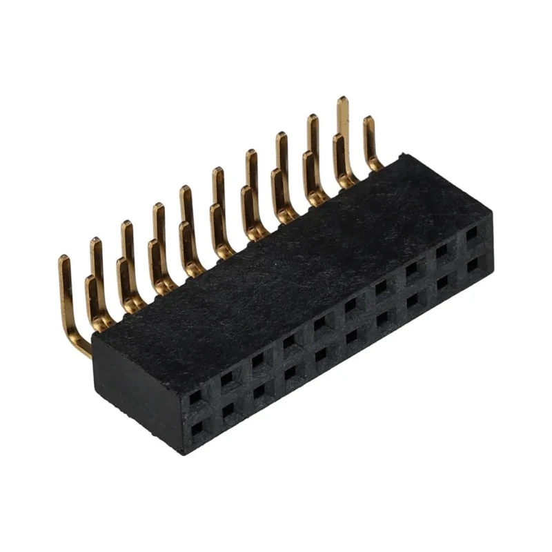 Wurth Elektronik SSW Series Right Angle Through Hole Board-to-Board PCB Socket 10 Contacts 2 Row 2.54 mm SSW-110-02-G-D-RA