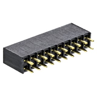 Samtec SSW Series Straight Through Hole PCB Socket 20-Contact, 2 Row, 2.54 mm Pitch, Solder Termination Method SSW-110-01-G-D