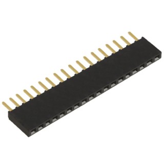 Samtec SSW Series Straight Through Hole PCB Socket, 18-Contact, 1 Row, 2.54 mm Pitch, 6.9 A, 550 V, Gold SSW-118-02-G-S