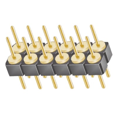 Samtec TD Series Straight Through Hole Pin Header 12 Contacts 2.54 mm Pitch 2 Row Unshrouded TD-106-G-A