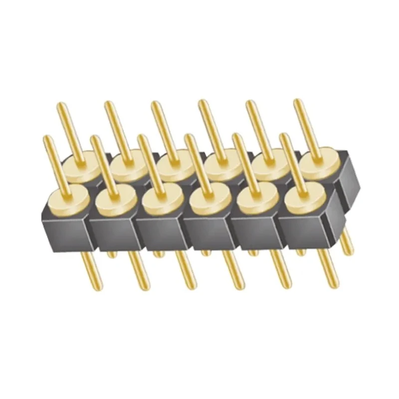 Samtec TD Series Straight Through Hole Pin Header 12 Contacts 2.54 mm Pitch 2 Row Unshrouded TD-106-G-A