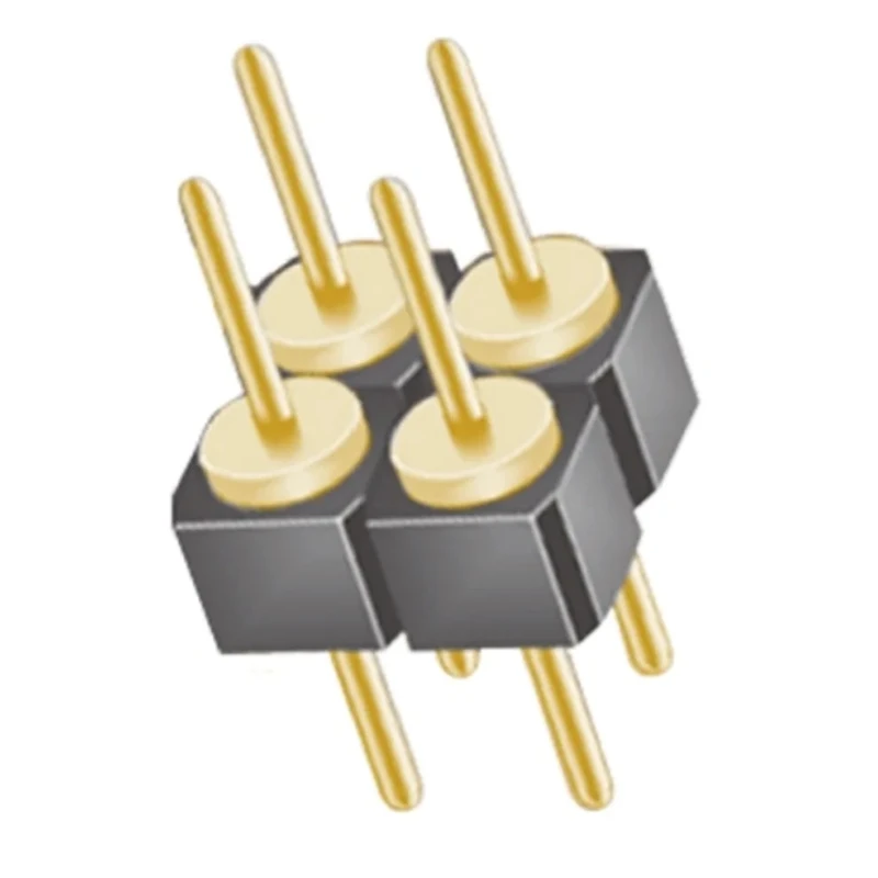Samtec TD Series Straight Through Hole Pin Header, 4 Contacts, 2.54 mm Pitch, 2 Row, Unshrouded TD-102-G-A