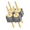 Samtec TD Series Straight Through Hole Pin Header, 4 Contacts, 2.54 mm Pitch, 2 Row, Unshrouded TD-102-G-A