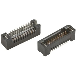 Samtec TFM Series Straight Through Hole PCB Header, 50 Contacts, 1.27 mm Pitch, 2 Row, Shrouded TFM-125-01-S-D-WT