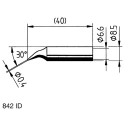 Ersa 0.4 mm Conical 40 mm Soldering Iron Tip for Power Tool 842ID