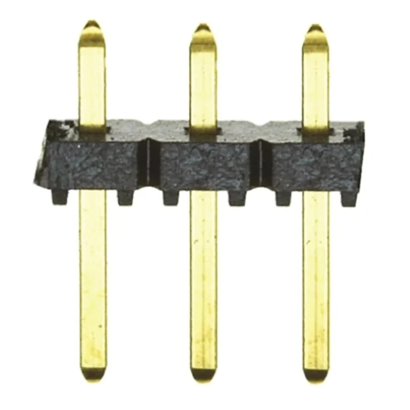 Samtec TLW Series Straight Through Hole Pin Header, 3 Contacts, 2.54 mm Pitch, 1 Row, Unshrouded TLW-103-05-G-S