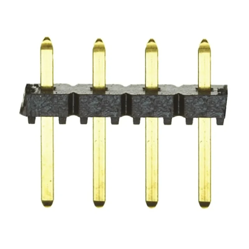 Samtec TLW Series Straight Through Hole Pin Header, 4 Contacts, 2.54 mm Pitch, 1 Row, Unshrouded TLW-104-05-G-S