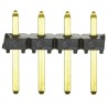 Samtec TLW Series Straight Through Hole Pin Header, 4 Contacts, 2.54 mm Pitch, 1 Row, Unshrouded TLW-104-05-G-S