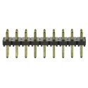 Samtec TLW Series Straight Through Hole Pin Header, 18 Contacts, 2.54 mm Pitch, 2 Row, Unshrouded TLW-109-05-G-D
