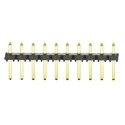 Samtec TLW Series Straight Through Hole Pin Header, 10 Contacts, 2.54 mm Pitch, 1 Row, Unshrouded, 3A TLW-110-05-G-S