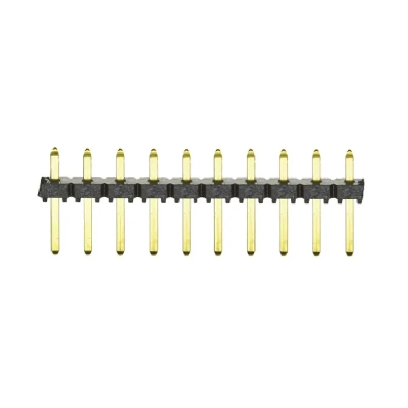 Samtec TLW Series Straight Through Hole Pin Header, 10 Contacts, 2.54 mm Pitch, 1 Row, Unshrouded, 3A TLW-110-05-G-S