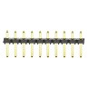 Samtec TLW Series Straight Through Hole Pin Header, 10 Contacts, 2.54 mm Pitch, 1 Row, Unshrouded, 3A TLW-110-05-G-S