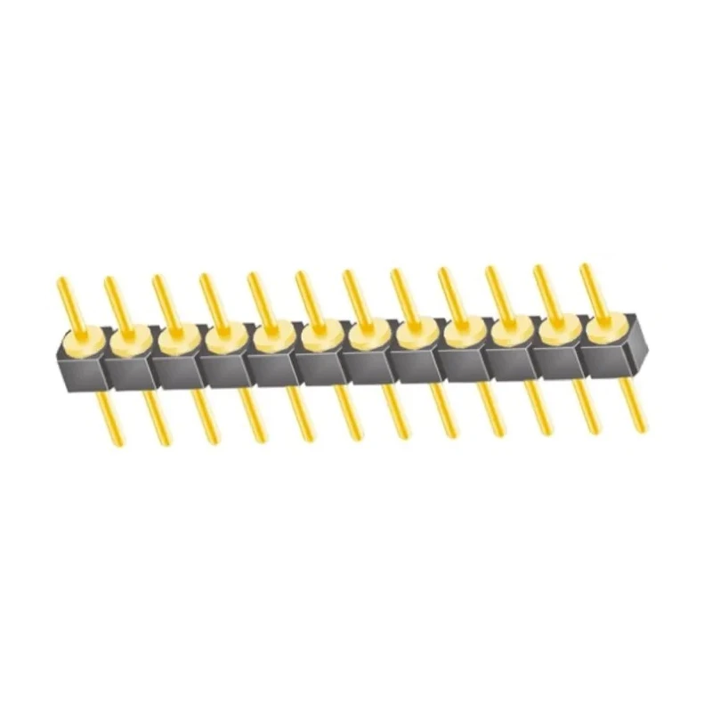 Samtec TS Series Straight Through Hole Pin Header 12 Contacts 2.54 mm Pitch 1 Row Unshrouded TS-112-G-A