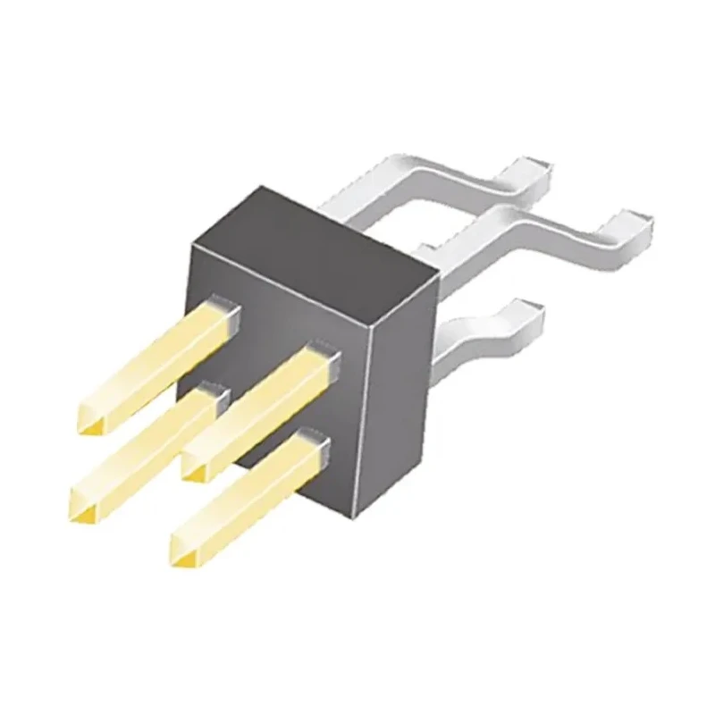 Samtec TSM Series Right Angle Surface Mount Unshrouded PCB Pin Header 4 Contacts 2.54 mm Pitch TSM-102-01-L-DH