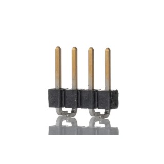 Samtec TSM Series Straight Surface Pin Header, 4 Contacts, 2.54 mm Pitch, 1 Row, Unshrouded, 7A Current TSM-104-01-L-SV