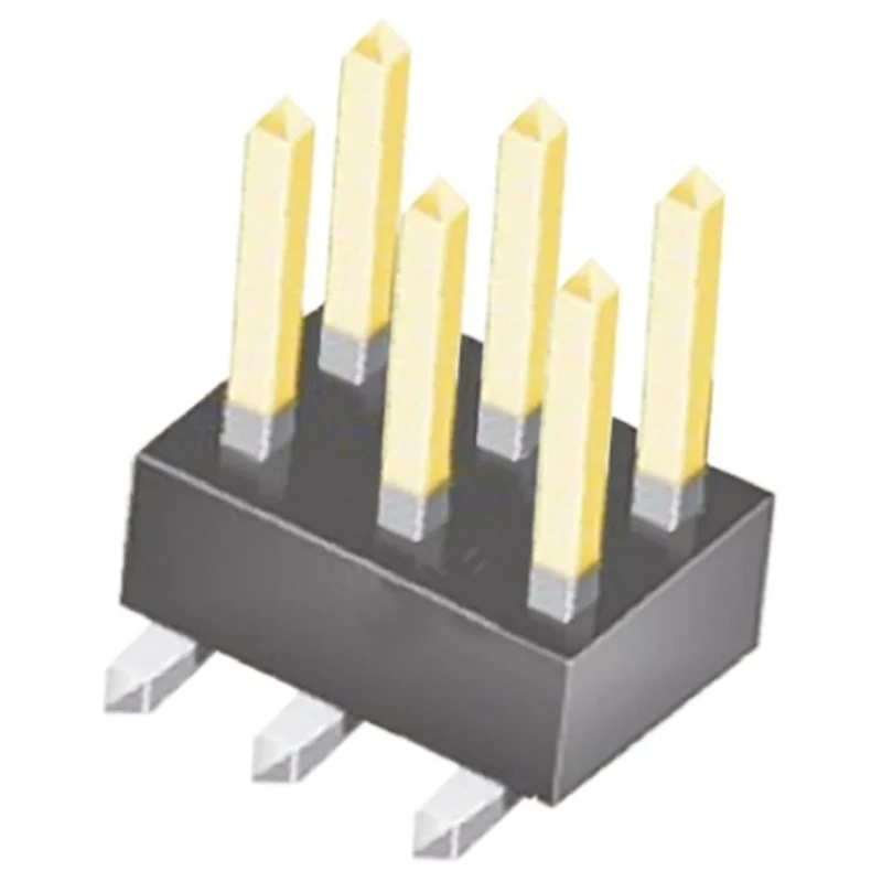 Samtec TSM Series Straight Surface Pin Header, 6 Contacts, 2.54 mm Pitch, 2 Row, Unshrouded TSM-103-02-L-DV