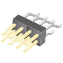 Samtec Right Angle Surface Pin Header 8 Contacts 2.54 mm Pitch 2 Row Unshrouded TSM-104-02-L-DH