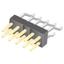 Samtec TSM Series Right Angle Surface Pin Header, 10 Contacts, 2.54 mm Pitch, 2 Row, Unshrouded TSM-105-01-L-DH