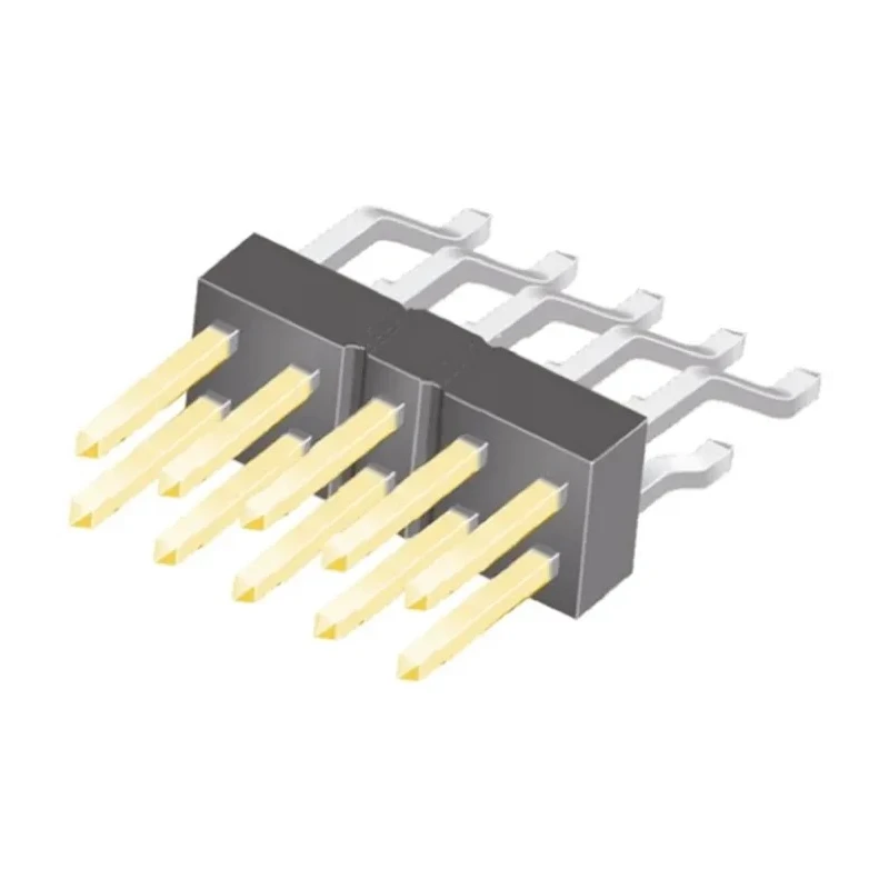 Samtec TSM Series Right Angle Surface Pin Header, 10 Contacts, 2.54 mm Pitch, 2 Row, Unshrouded TSM-105-02-L-DH