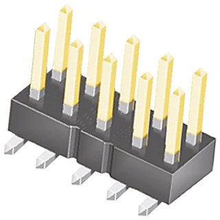 Samtec TSM Series Straight Surface Pin Header 10 Contacts 2.54 mm Pitch 2 Row Unshrouded TSM-105-02-L-DV