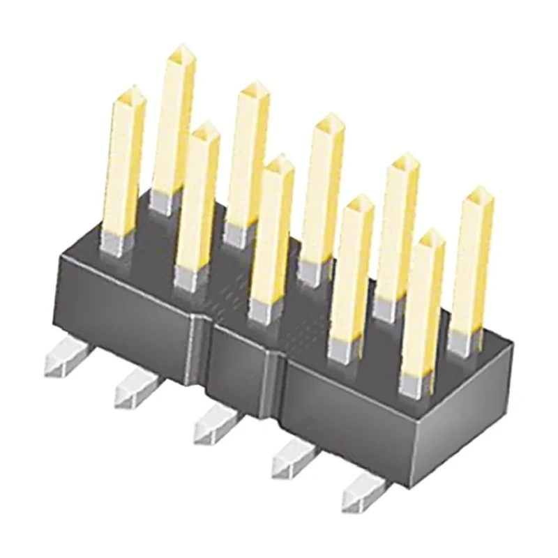 Samtec TSM Series Straight Surface Pin Header 10 Contacts 2.54 mm Pitch 2 Row Unshrouded TSM-105-02-L-DV
