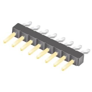 Samtec TSM Series Right Angle Surface Pin Header, 12 Contacts, 2.54 mm Pitch, 1 Row, Unshrouded TSM-112-01-L-SH