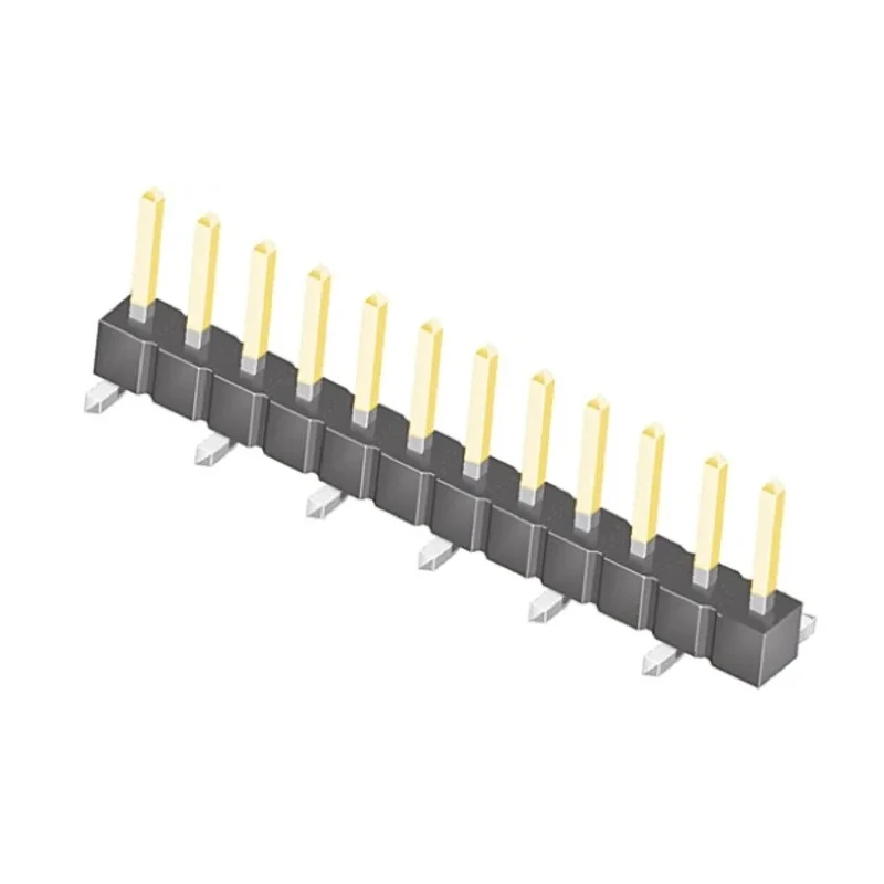 Samtec TSM Series Straight Surface Pin Header, 12 Contacts, 2.54 mm Pitch, 1 Row, Unshrouded TSM-112-02-L-SV