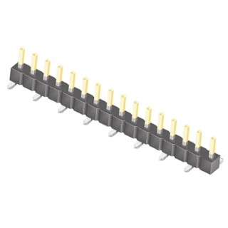 Samtec TSM Series Straight Surface Pin Header 16 Contacts 2.54 mm Pitch 1 Row Unshrouded TSM-116-01-L-SV