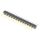 Samtec TSM Series Right Angle Surface Pin Header 14 Contacts 2.54 mm Pitch 1 Row Unshrouded TSM-114-01-L-SH