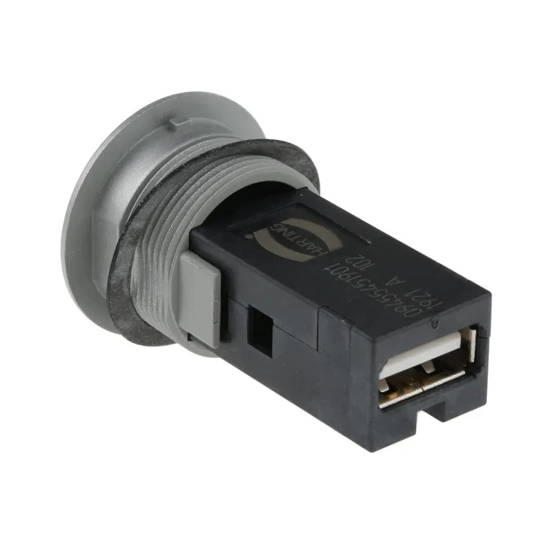 HARTING Straight Panel Female USB 2.0 Connector 1 Port 5A IP20 09454521901