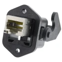 HARTING Han 3A RJ45 Series Cat6 Shielded Female Panel Mount RJ45 Connector, Straight, 1 Port 8 Way RJ45