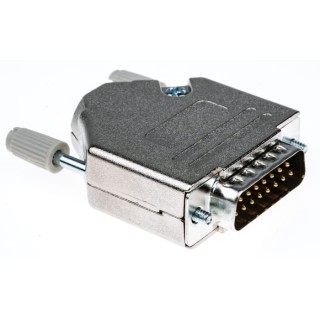 MH Connectors 15 Way Straight D-Sub Connector Steel Housing 250V 5A MHDTZK15-DB15P-K