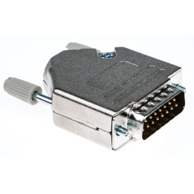 MH Connectors 15 Way Straight D-Sub Connector Steel Housing 250V 5A MHDTZK15-DB15P-K