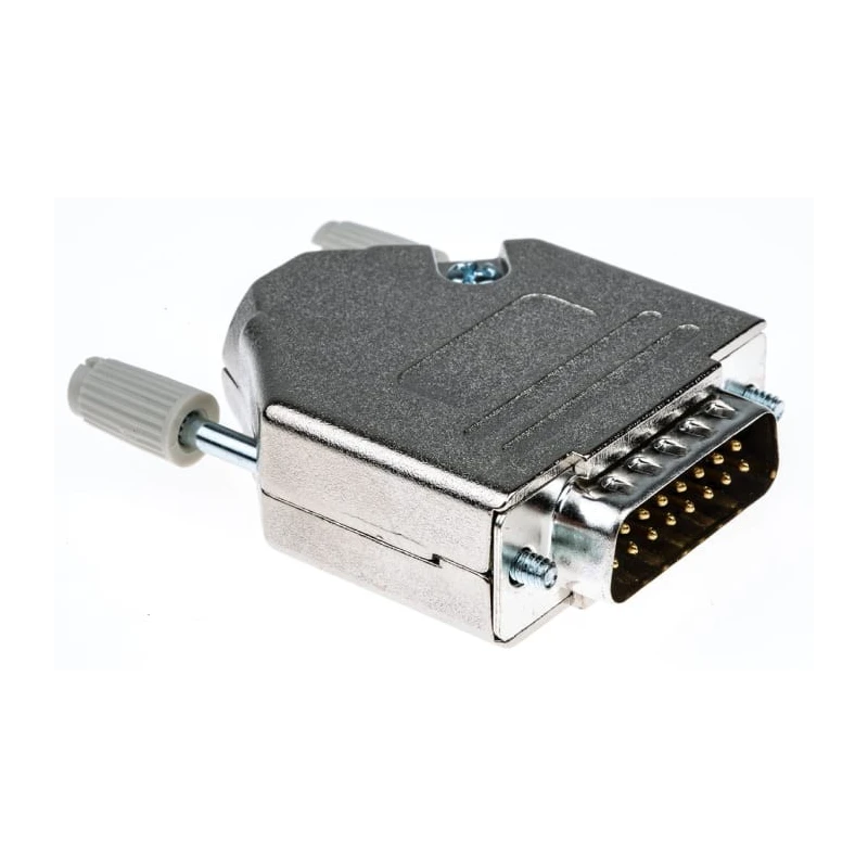 MH Connectors 15 Way Straight D-Sub Connector Steel Housing 250V 5A MHDTZK15-DB15P-K