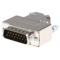 MH Connectors D-Sub Connector 15 Contacts Steel Housing Straight Orientation Solder Termination D45ZK