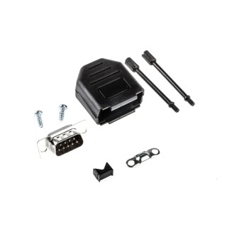 MH Connectors 9 Way Straight D-Sub Connector 250V 5A Polyamide Housing MHDPPK9-DB9P-K