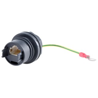 Bulgin Buccaneer Series 1 Port RJ45 Male STP Ethernet Coupler, Cat5e PXP6033TP/E