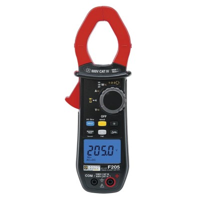 Chauvin Arnoux Clamp Meter, F205 Model, 900 A DC, 1400 V DC, 1000 V AC, True RMS, CAT III, CAT IV P01120925
