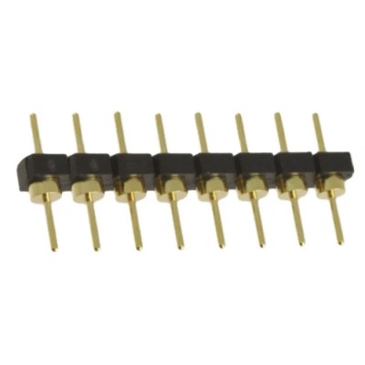 Samtec BBL Series Straight Through Hole Pin Header, 8 Contacts, 2.54 mm Pitch, 1 Row, Unshrouded BBL-108-G-E