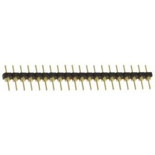 Samtec BBL Series Straight Through Hole Pin Header, 20 Contacts, 2.54 mm Pitch, 1 Row, Unshrouded BBL-120-G-E