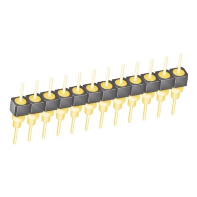 Samtec BBS Series Straight Through Hole Pin Header 12 Contacts 2.54 mm Pitch 1 Row Unshrouded BBS-112-G-A