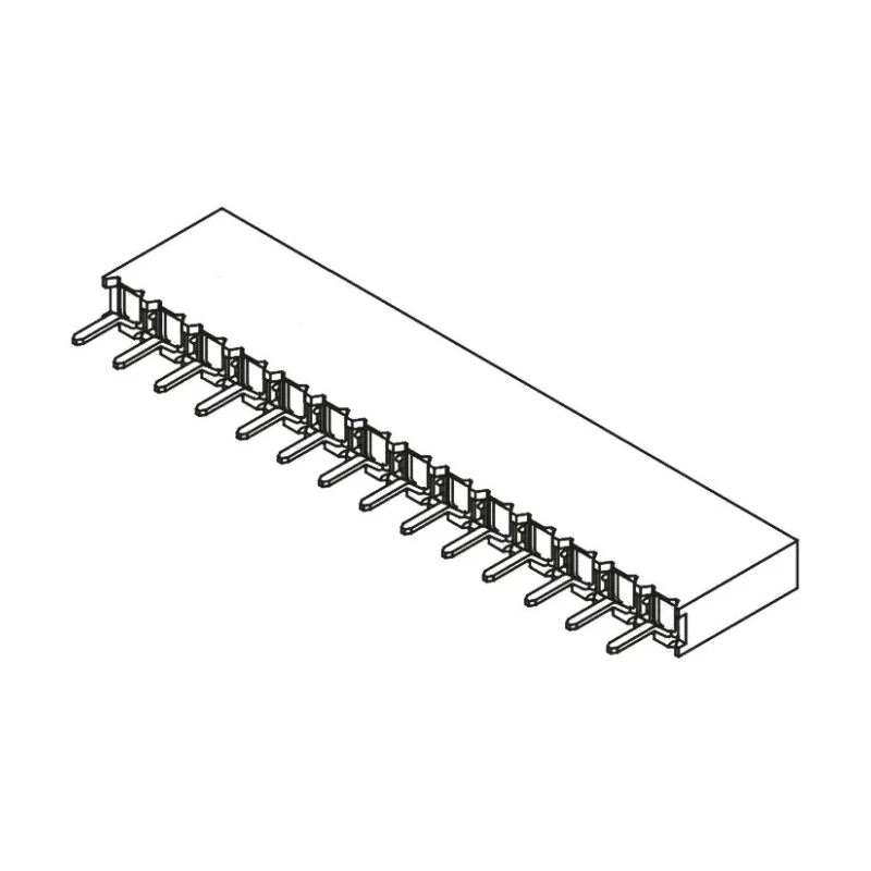 Samtec BCS Series Straight Through Hole PCB Socket, 14-Contact, 1 Row, 2.54 mm Pitch, Solder Termination BCS-114-L-S-TE