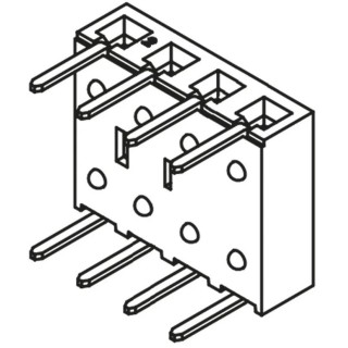 Samtec BCS Series Right Angle Through Hole PCB Socket 4-Contact 1 Row 2.54 mm Pitch BCS-104-L-S-HE