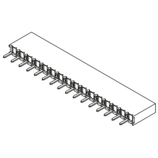 Samtec BCS Series Straight Through Hole 16-Contact 1 Row 2.54mm Pitch PCB Socket BCS-116-L-S-TE