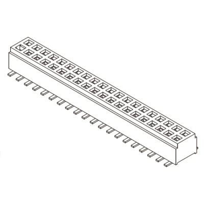 Samtec CLM Series Straight Surface PCB Socket, 20-Contact, 2 Row, 1 mm Pitch, 12A Current, 270V, Gold Plated CLM-110-02-L-D