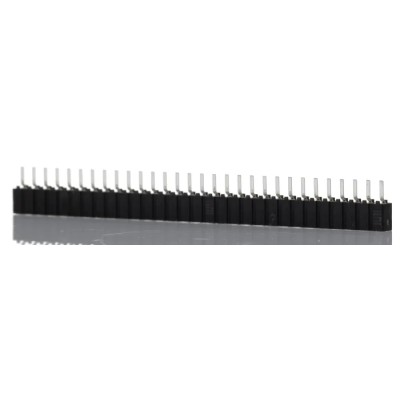 Samtec CES Series 30-Contact 1 Row 2.54 mm Pitch Through Hole PCB Socket, 12A Current Rating CES-130-01-T-S